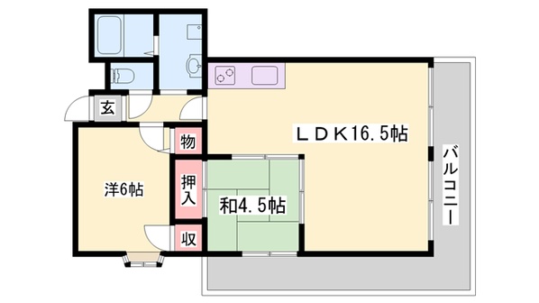 ハッピーコートさんわの物件間取画像